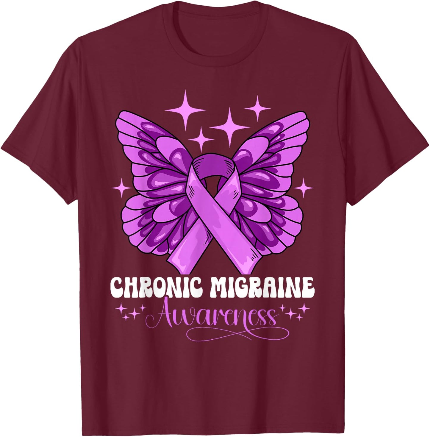 Chronic Migraine Awareness T-Shirt - T-Shirt | Maroon
