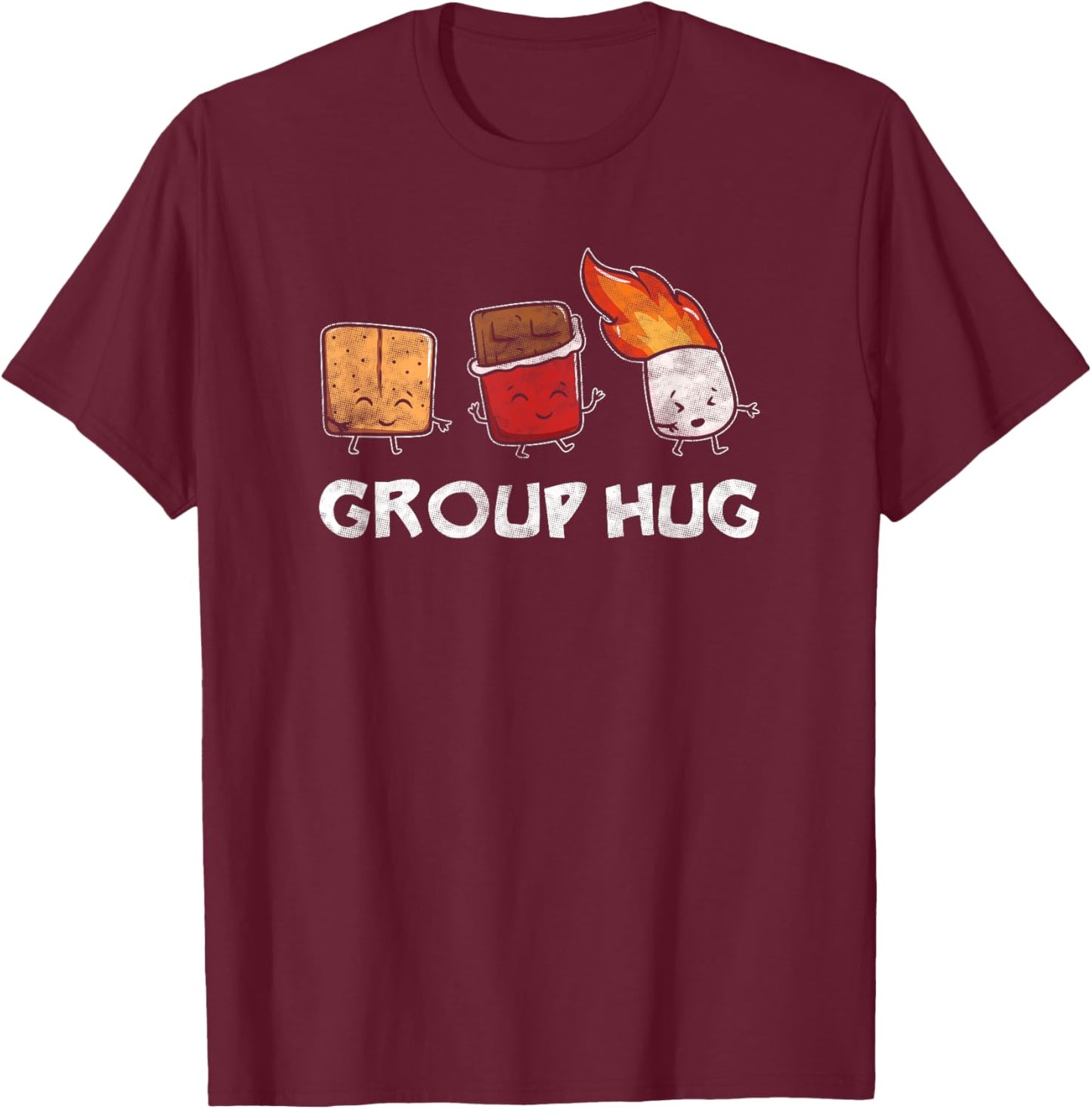 Smores S'mores Marshmallow Funny Camping Campfire T-Shirt - T-Shirt | Maroon