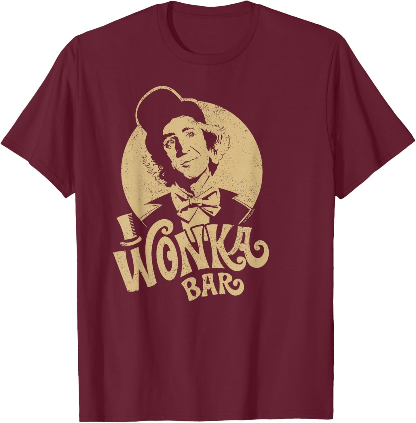 Willy Wonka & The Chocolate Factory - Wonka Bar One Color T-Shirt - T-Shirt | Maroon