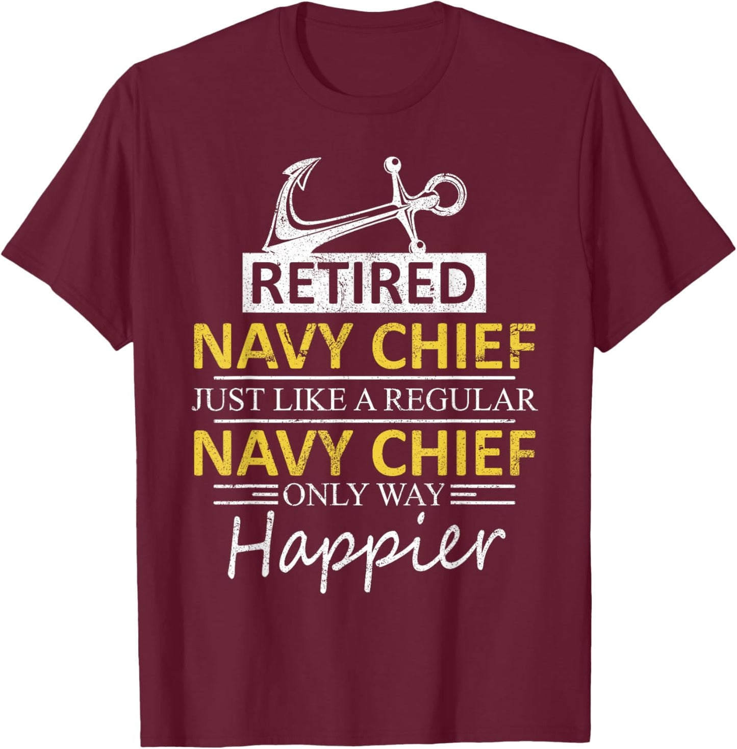 Retired Navy Chief T-Shirt - T-Shirt | Maroon