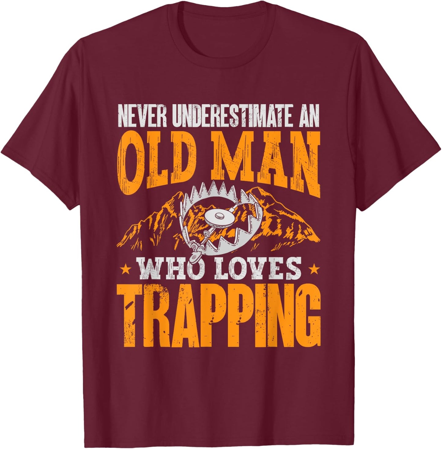 Trapping Shirts & Furbearer Trapper Gifts Black T-Shirt - T-Shirt | Maroon