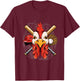 Baseball Player Chicken Pitcher Catcher Baseball Coach Farm T-Shirt - T-Shirt | Maroon