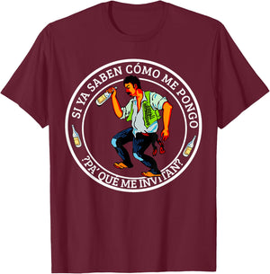 Funny Borracho Mexican Fiesta Party Mexico Independence Day T-Shirt - T-Shirt | Maroon