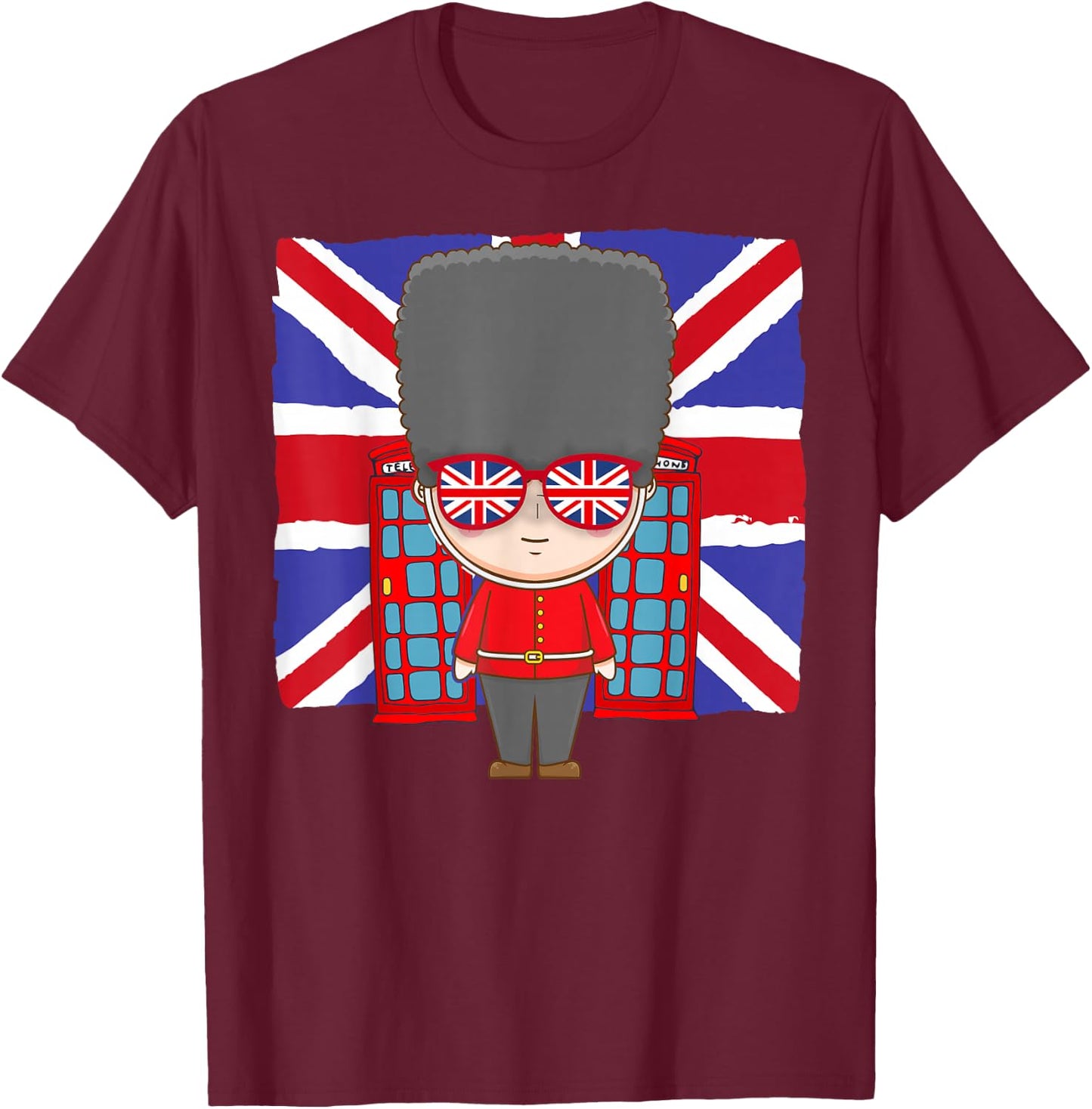 Union Jack Flag idea for Kids England & Kids British Flag T-Shirt - T-Shirt | Maroon