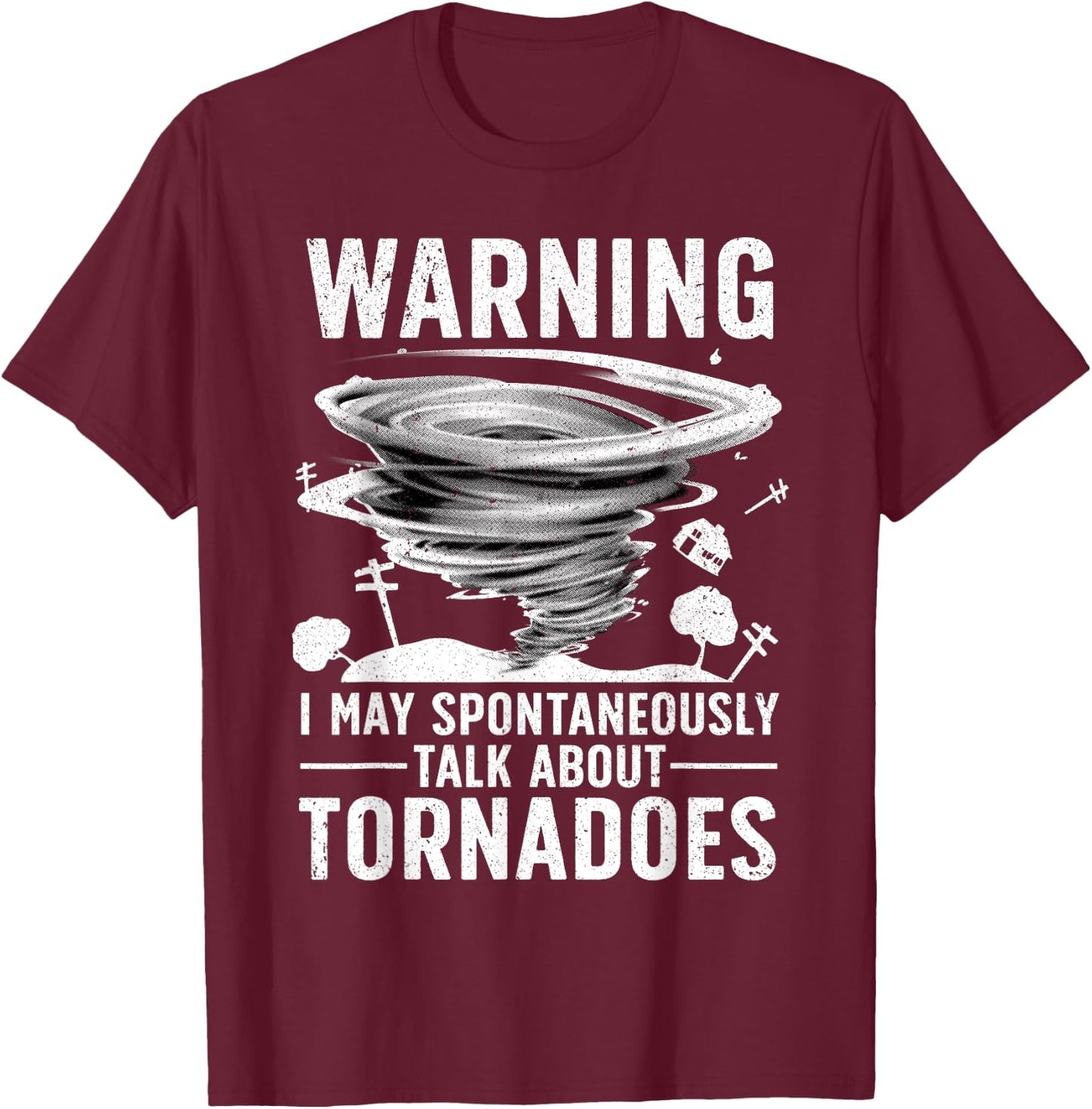 Funny Tornado Art Women Storm Twister Chaser Lover T-Shirt - T-Shirt | Maroon