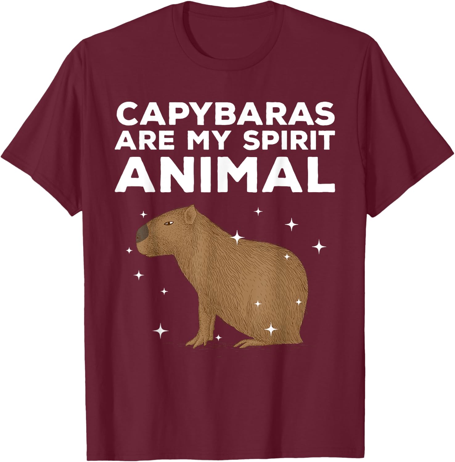 Cool Capybara Women Rodent Spirit Animal Zoologist T-Shirt - T-Shirt | Maroon