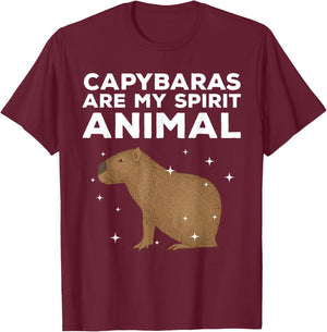 Cool Capybara Women Rodent Spirit Animal Zoologist T-Shirt - T-Shirt | Maroon