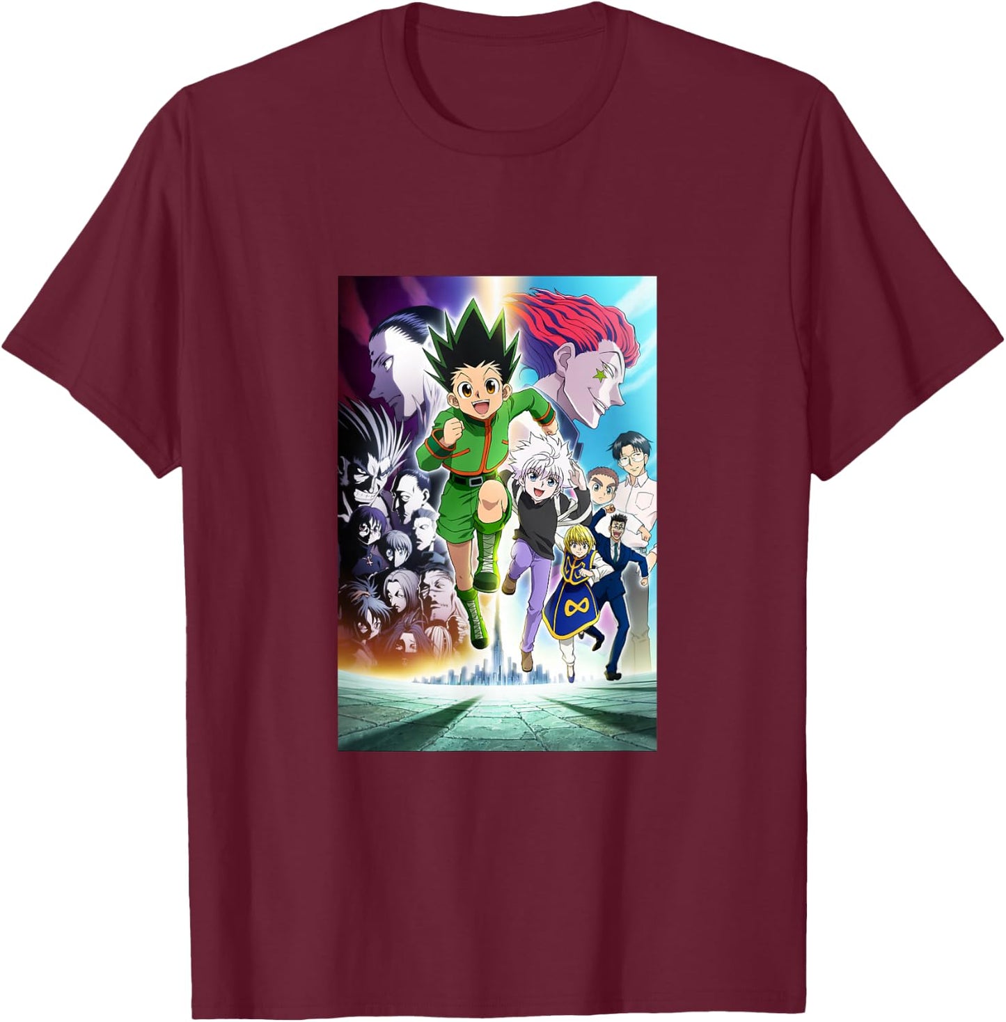 Hunter X Hunter Group Art T-Shirt - T-Shirt | Maroon