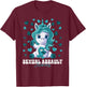 Sexual Assault Awareness Month Teal Ribbon Unicorn T-Shirt - T-Shirt | Maroon