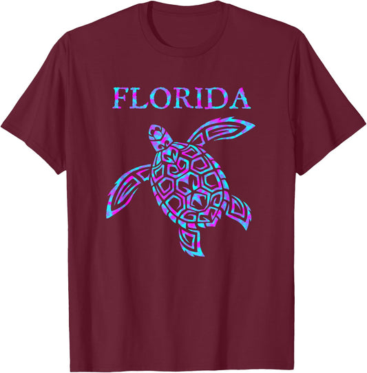 Florida Sea Turtle Boys Girls Toddler Vacation Souvenir T-Shirt - T-Shirt | Maroon