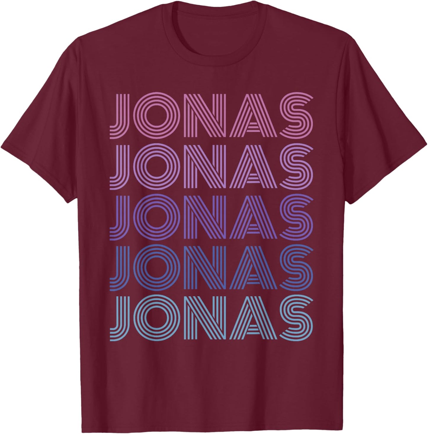 Retro Vintage Purple Jonas T-Shirt - T-Shirt | Maroon