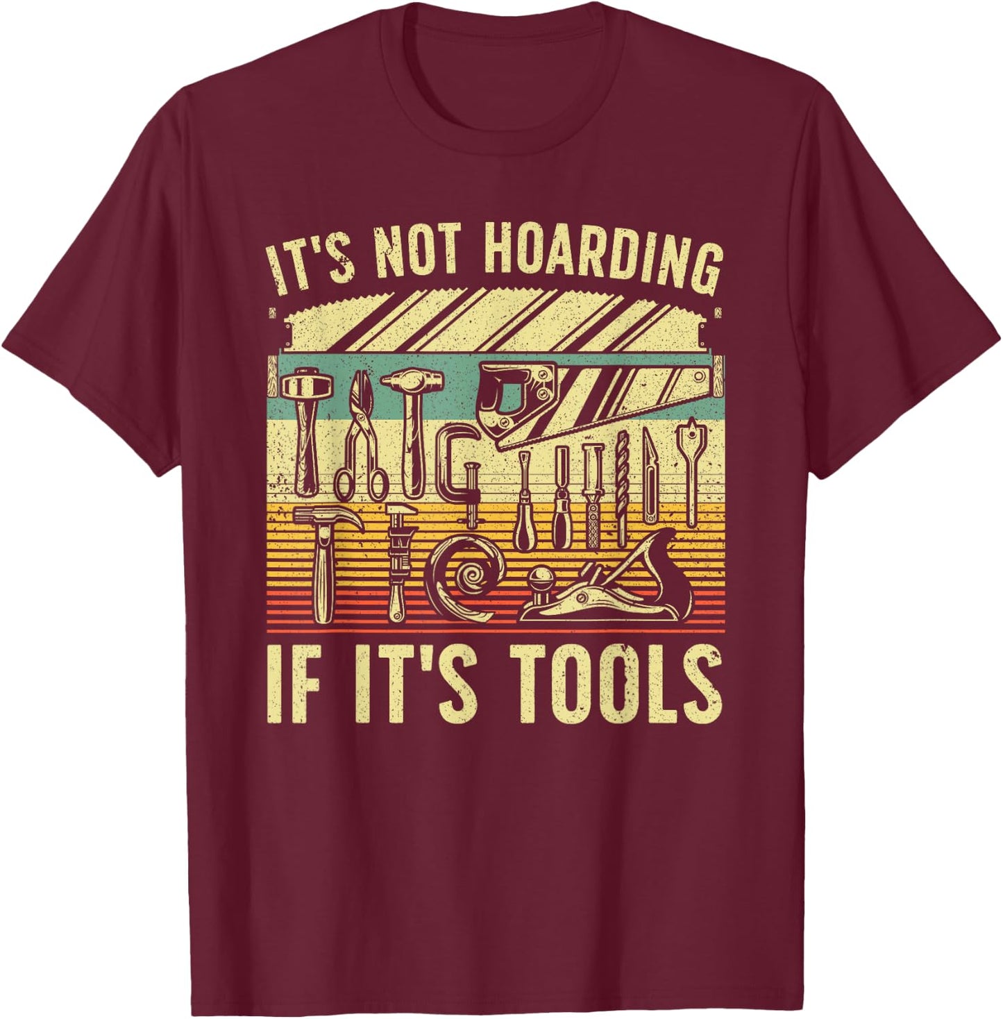 Funny Woodworker Art Carpenter Wood Working Tools Small T-Shirt - T-Shirt | Maroon