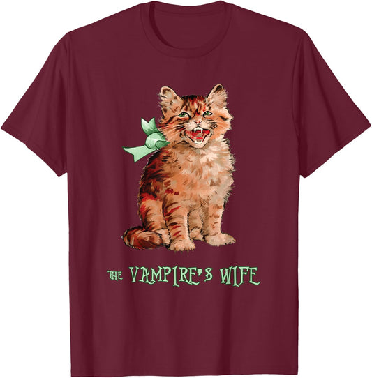 The vampire's wife cat T-Shirt - T-Shirt | Maroon