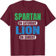 Spartan on Saturday Lion on Sunday Motivation Funny Vintage T-Shirt - T-Shirt | Maroon