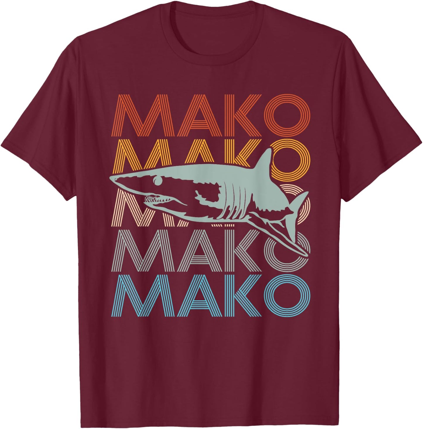 MAKO Design for a Mako Shark Diver T-Shirt - T-Shirt | Maroon