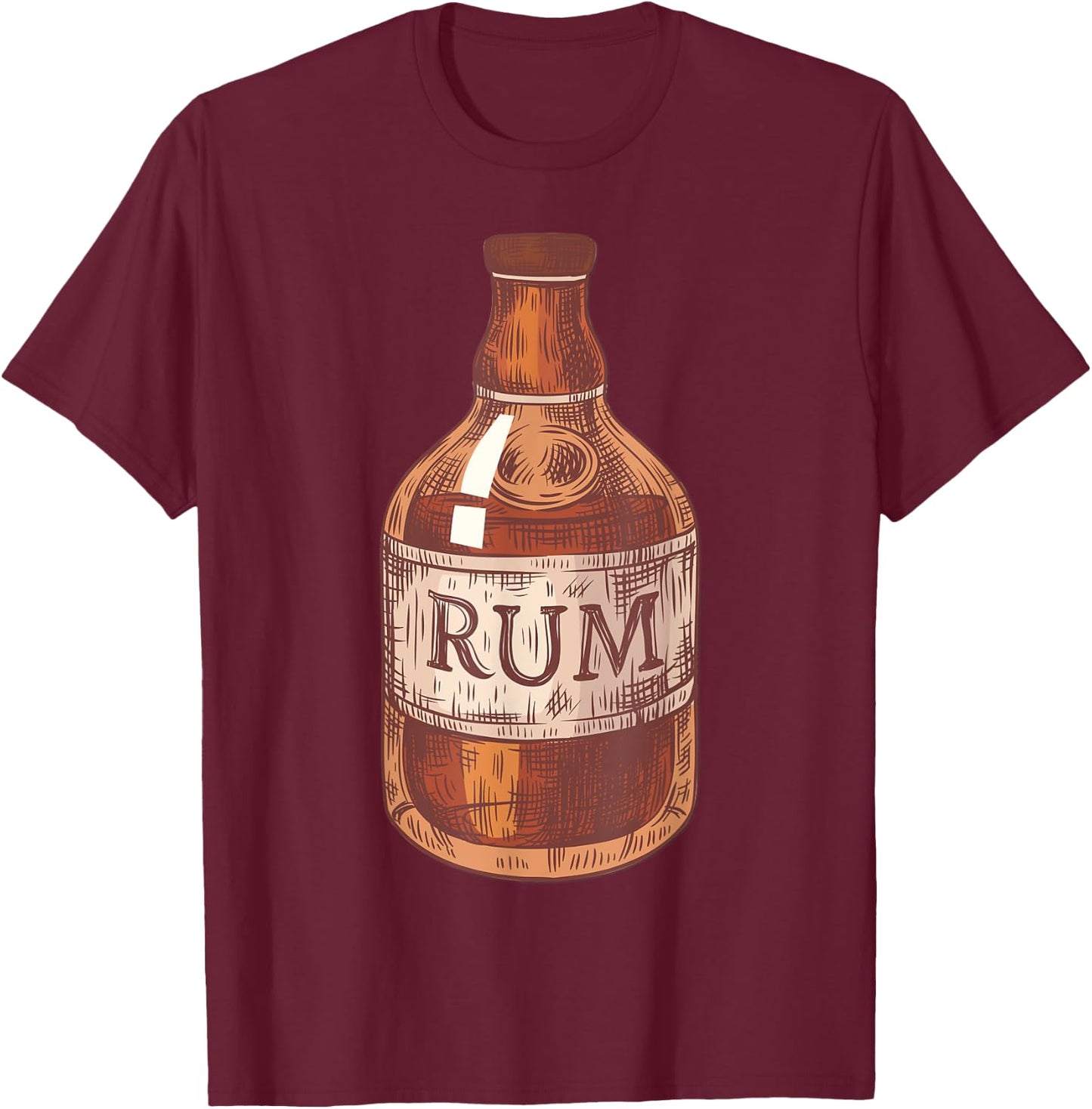 Rum Pirate's Favorite Drink Alcoholic Beverage Rum T-Shirt - T-Shirt | Maroon