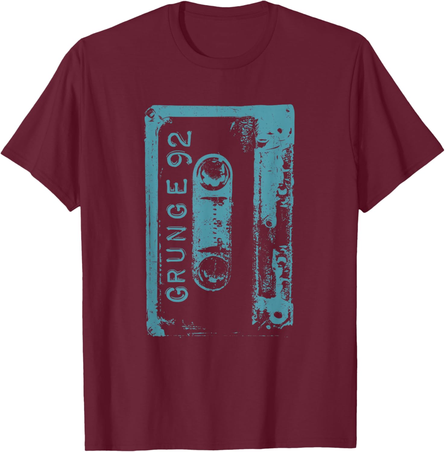 Grunge 90's Vintage Concert Mixtape Retro T-Shirt - T-Shirt | Maroon