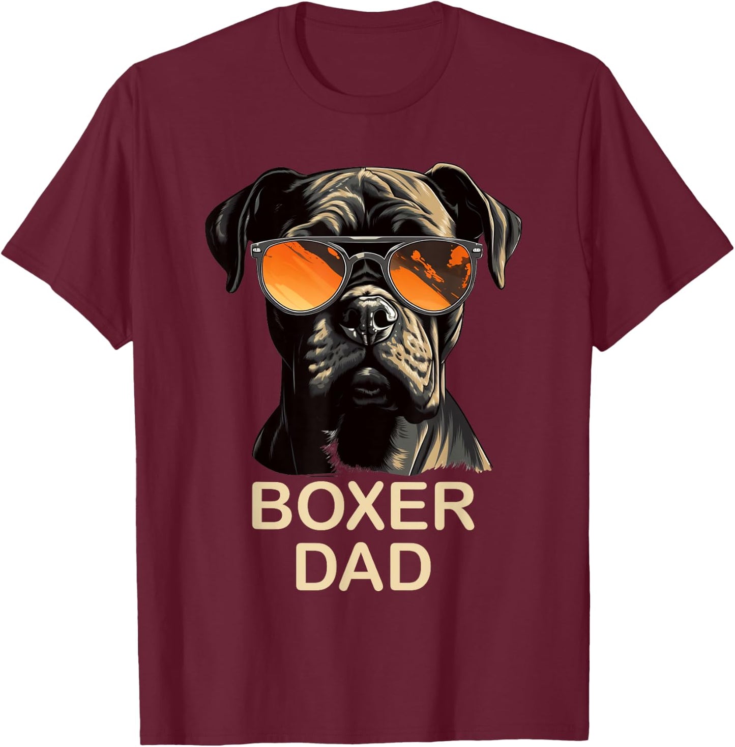 Boxer Dad Dog Owner Gift Funny Boxer Dog Lover Dad T-Shirt - T-Shirt | Maroon