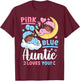 Gender Reveal Pink or Blue Auntie Loves You Small T-Shirt - T-Shirt | Maroon