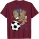 Soccer 4th Of July Eagle USA Flag America Soccer Player Women Kids Men T-Shirt - T-Shirt | Maroon