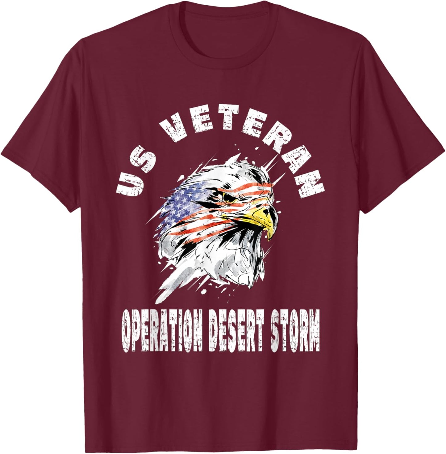 US Veteran Operation Desert Storm - Military War Campaign T-Shirt - T-Shirt | Maroon