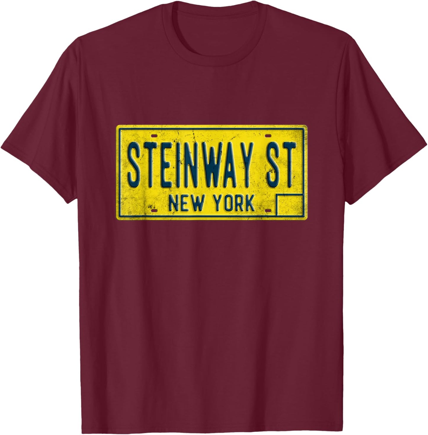 Steinway Street Astoria Queens NY New York Home Retro T-Shirt - T-Shirt | Maroon