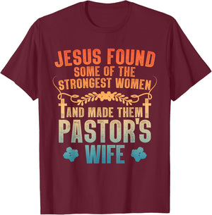 Cool Pastor Wife Art Women Girl Pastor Appreciation Preacher T-Shirt - T-Shirt | Maroon