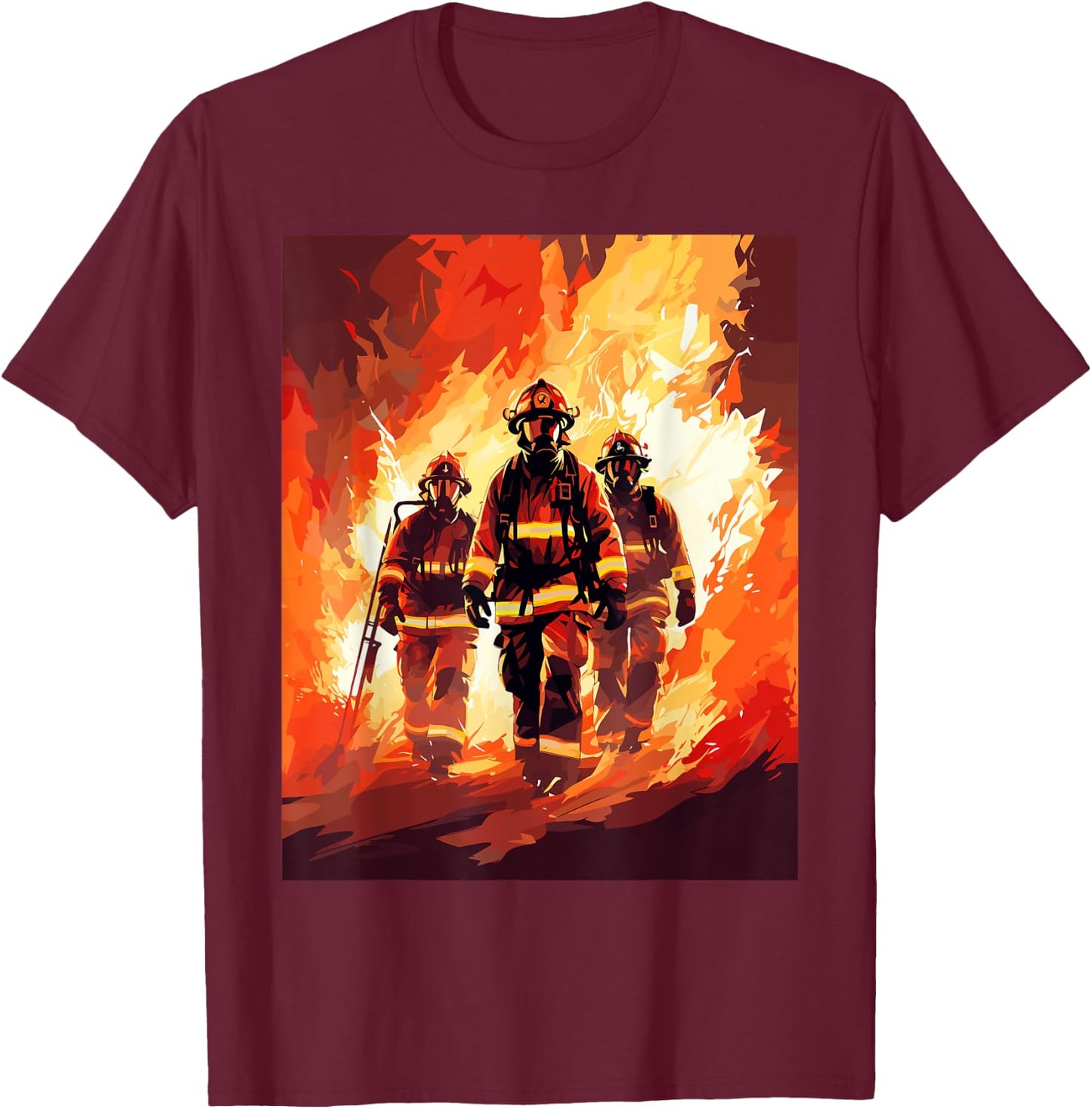 Firefighter Squad - Firefighter & Fireman T-Shirt - T-Shirt | Maroon
