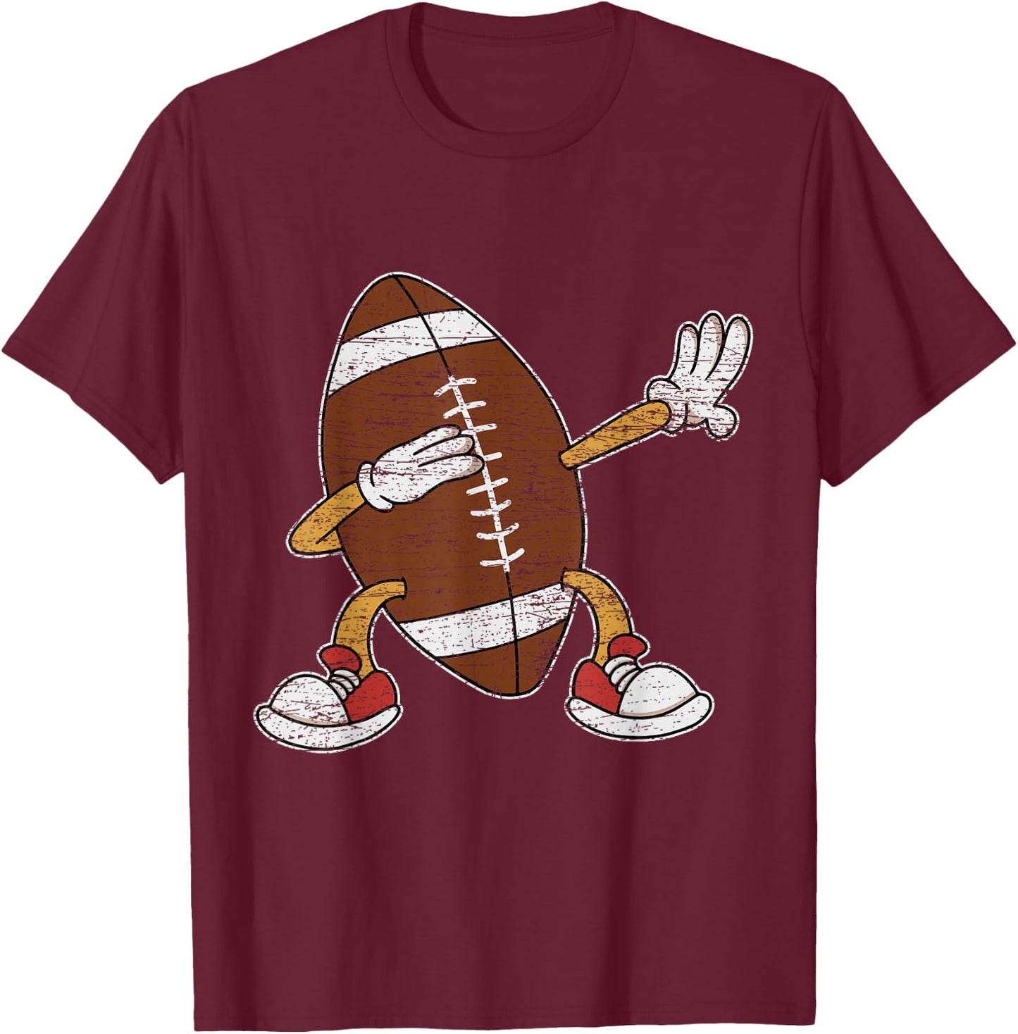 Dabbing Football Dab Footballer T-Shirt - T-Shirt | Maroon