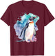 Penguin Watercolor T-Shirt - T-Shirt | Maroon