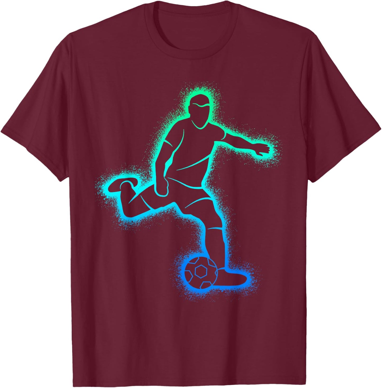 Soccer Player Futbol Boys Soccer Kids T-Shirt - T-Shirt | Maroon