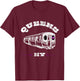 Queens New York 7 Train | New York City Borough | NYC Subway T-Shirt - T-Shirt | Maroon