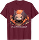 Fear the Crabcat - Funny Crab cat Cryptid Cryptozoology T-Shirt - T-Shirt | Maroon