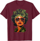 Strong Black Woman, African American, Camouflage, Black Girl T-Shirt - T-Shirt | Maroon