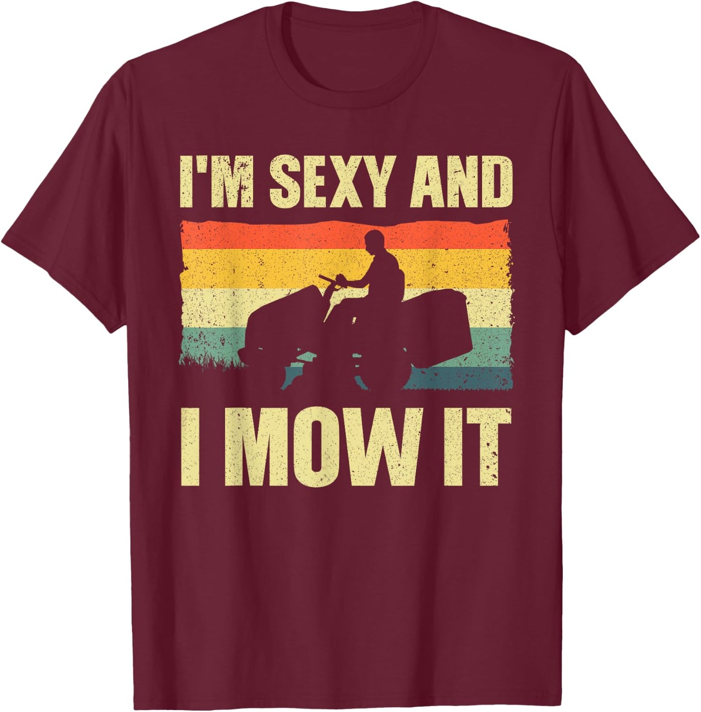 Best Lawn Mowing Art Women Lawn Mower Tractor Lover T-Shirt - T-Shirt | Maroon