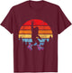 Retro Vintage Bigfoot Skater - Roller Skating Roller Derby T-Shirt - T-Shirt | Maroon