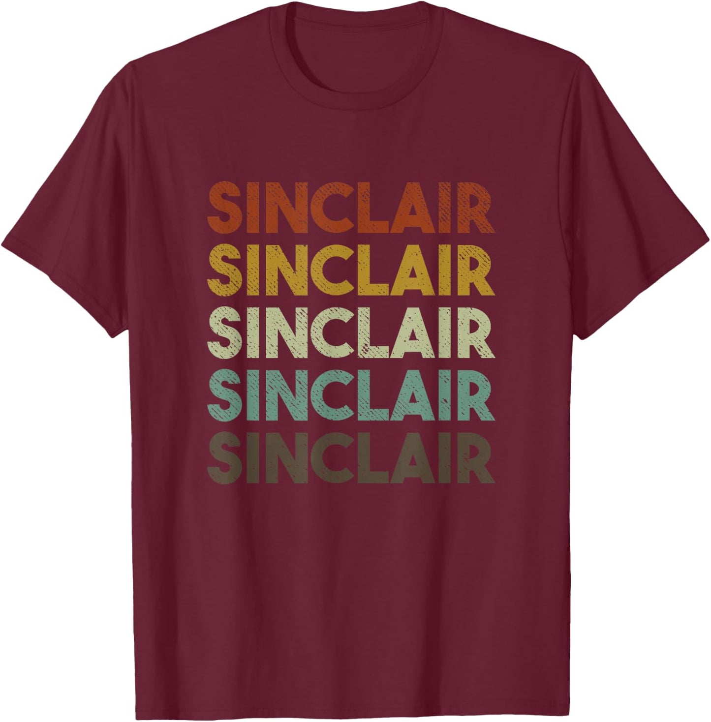 Sinclair Vintage 80s Retro Style T-Shirt - T-Shirt | Maroon