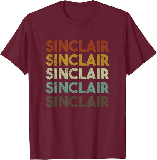 Sinclair Vintage 80s Retro Style T-Shirt - T-Shirt | Maroon