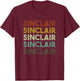 Sinclair Vintage 80s Retro Style T-Shirt - T-Shirt | Maroon