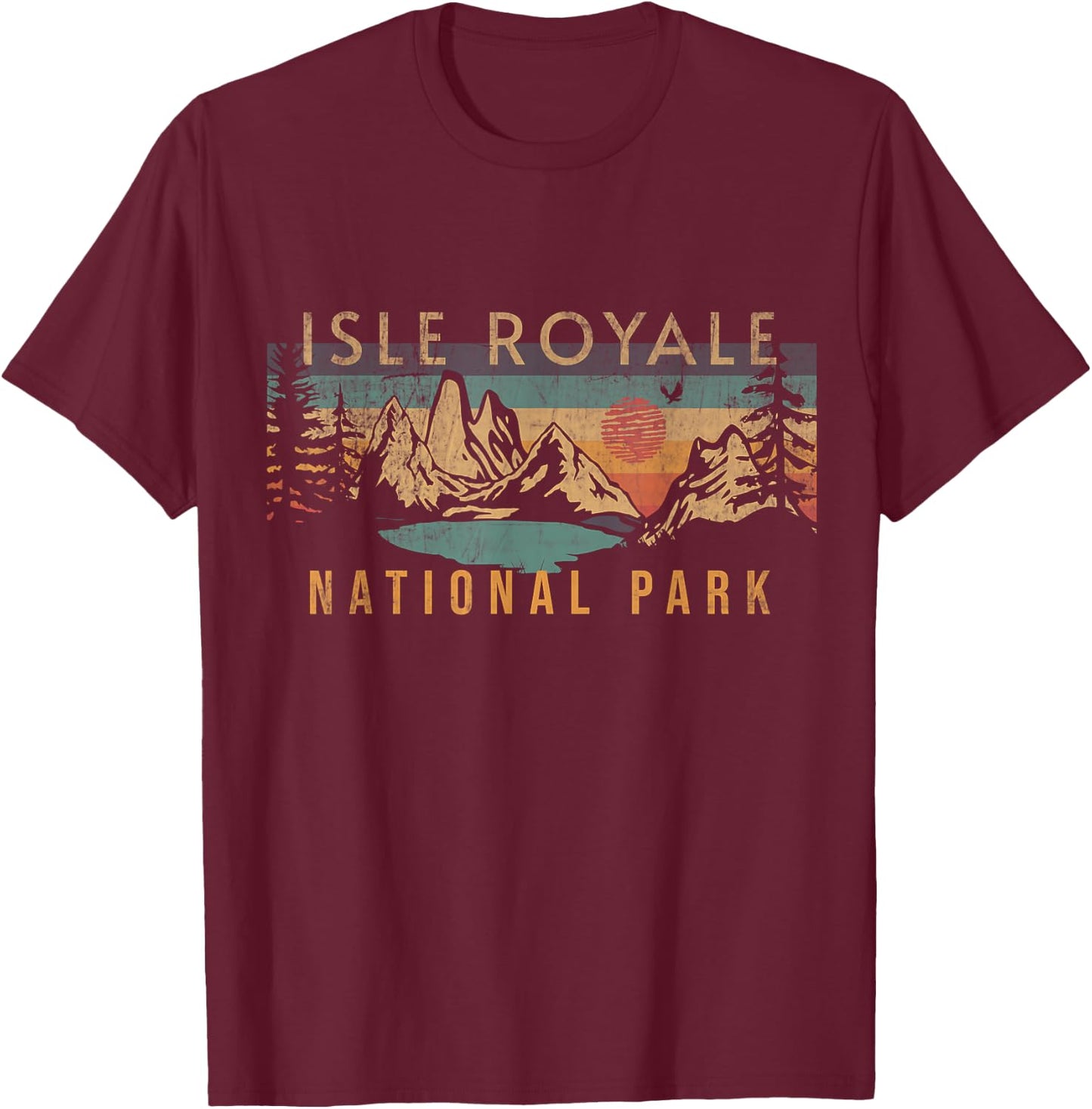 Isle Royale National Park T-Shirt - T-Shirt | Maroon