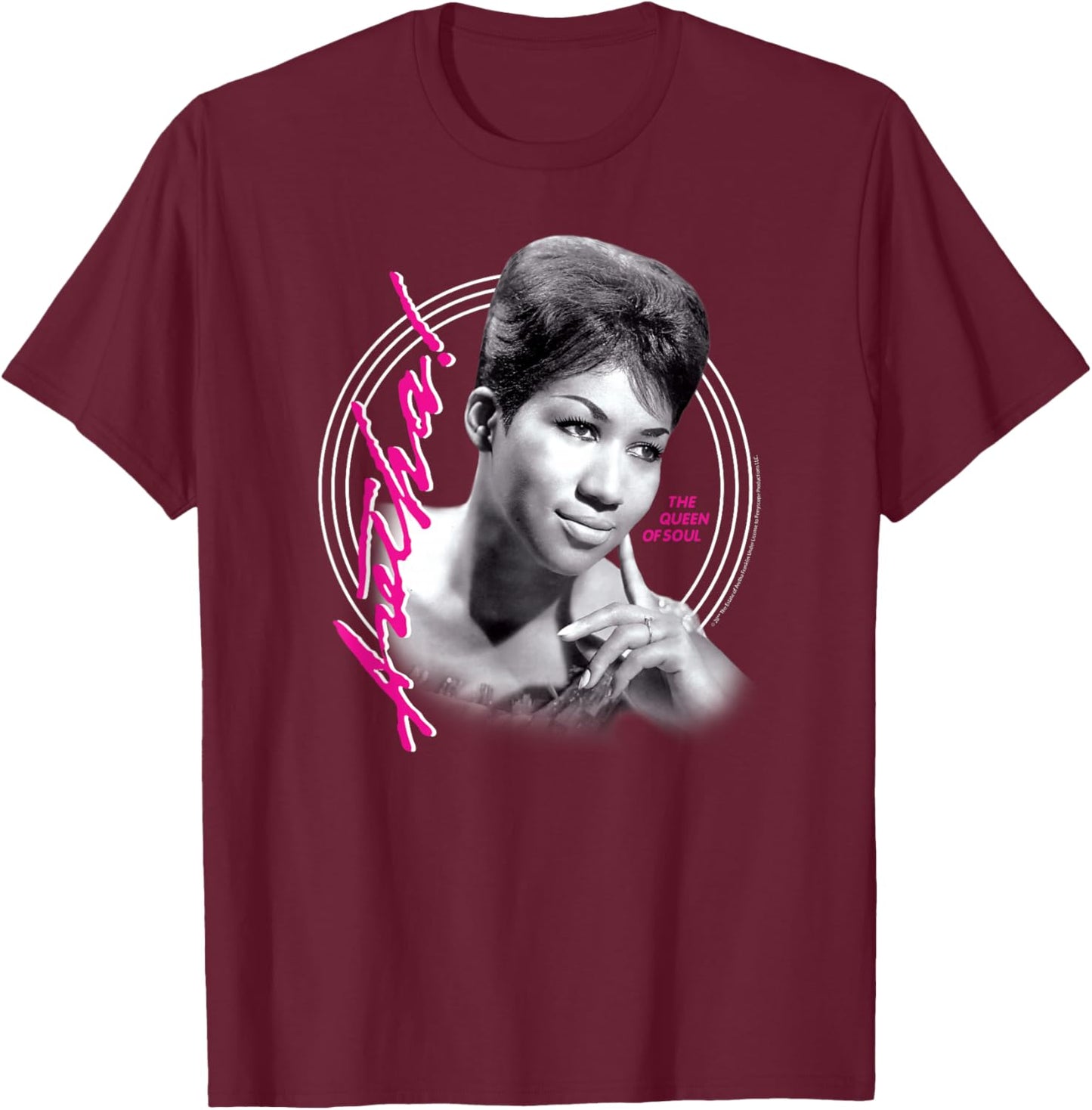 Aretha Franklin - Queen of Soul T-Shirt - T-Shirt | Maroon