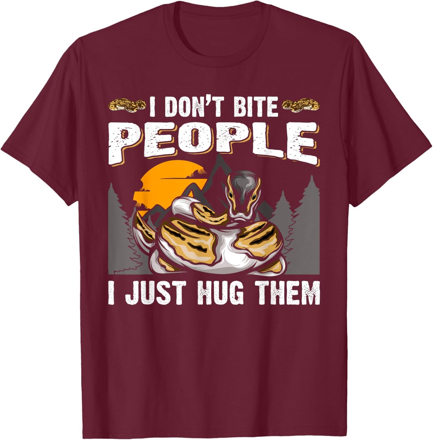 Snake Banana Ball Python T-Shirt - T-Shirt | Maroon