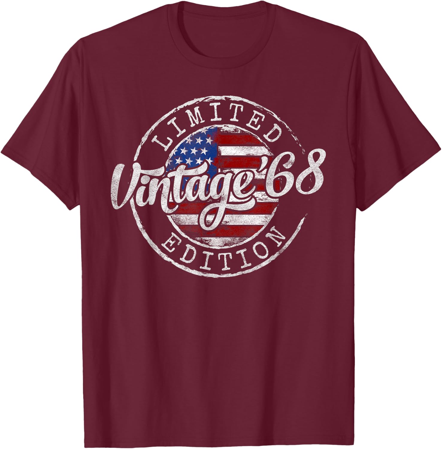 Vintage 1968 57th Birthday Gifts Women 57 Year Old T-Shirt - T-Shirt | Maroon