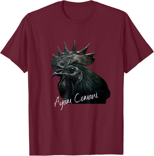 Ayam Cemani Black Chicken Keeper T-Shirt - T-Shirt | Maroon