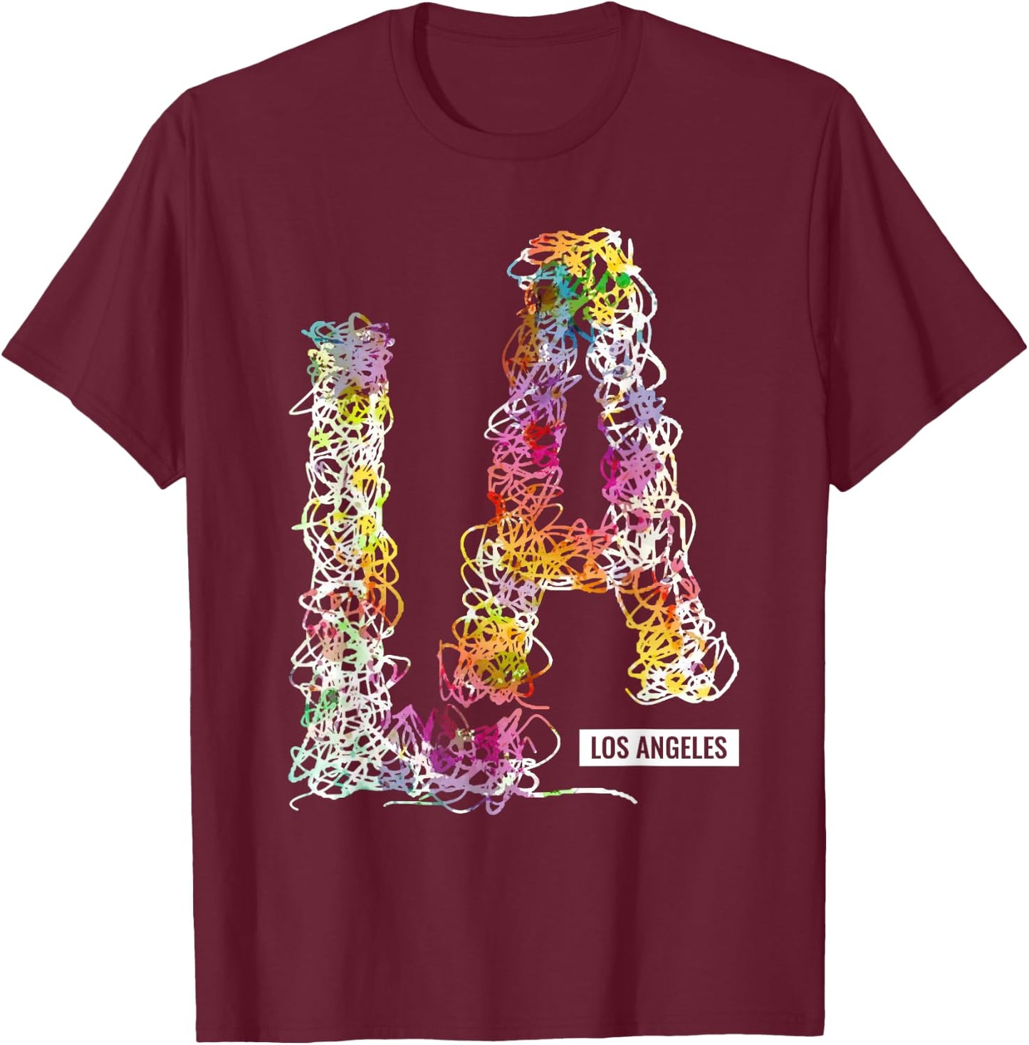 Los Angeles LA California Gift T-Shirt - T-Shirt | Maroon