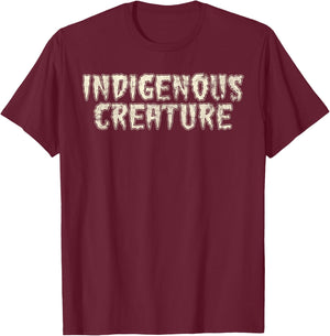 Indigenous Creature White T-Shirt - T-Shirt | Maroon