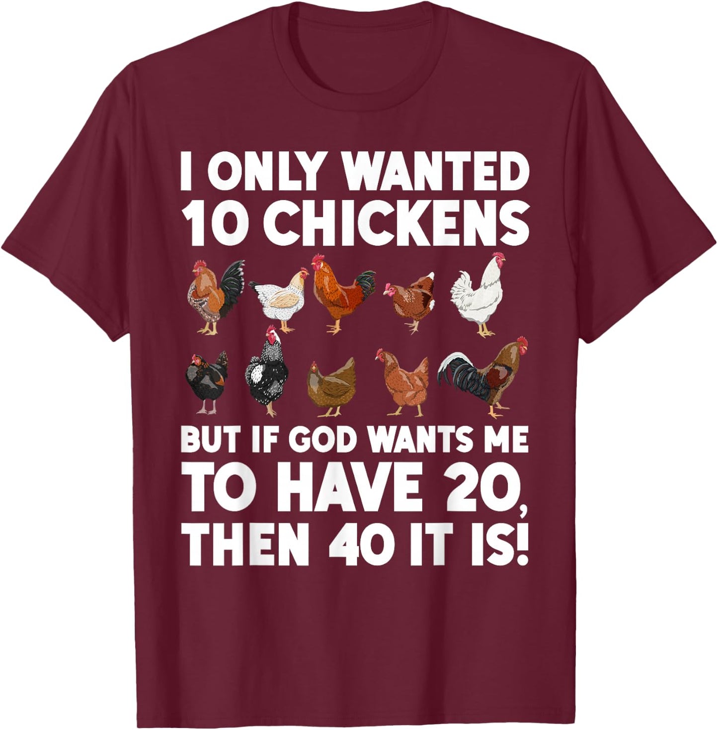 Best Chicken Art Women Poultry Themed Chicken Farmer T-Shirt - T-Shirt | Maroon