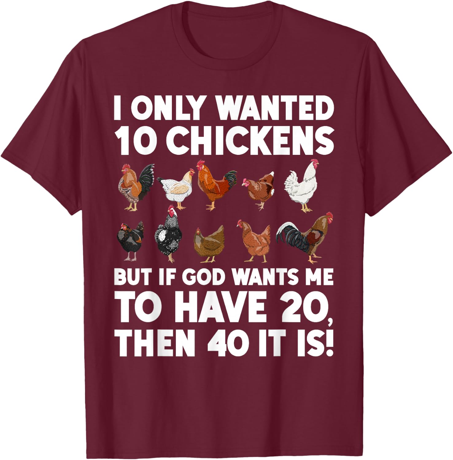 Best Chicken Art Women Poultry Themed Chicken Farmer T-Shirt - T-Shirt | Maroon