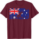 Vintage Australian Flag Cricket Player Jersey Sports T-Shirt - T-Shirt | Maroon