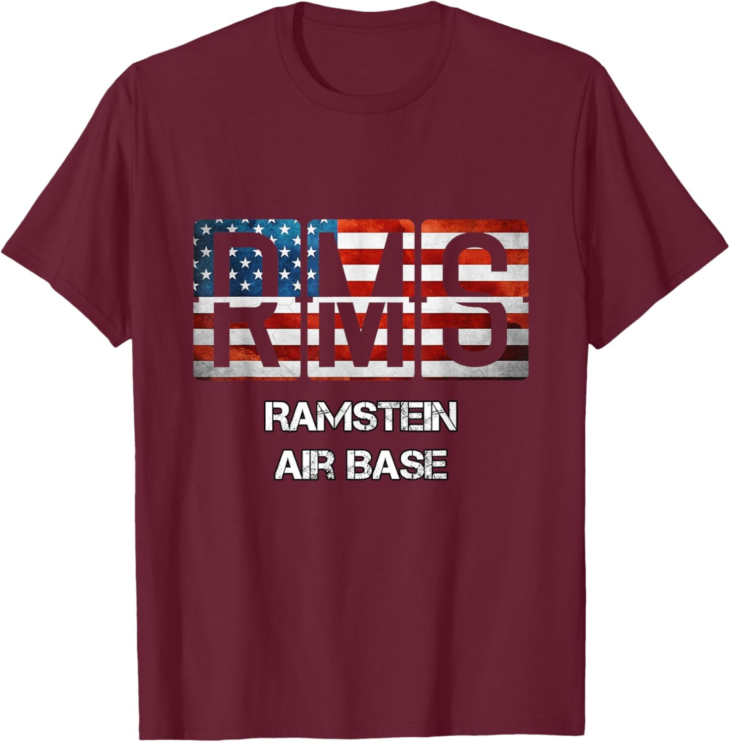 Ramstein Air Base RMS IATA ICAO ETAR Aviation Gift T-Shirt - T-Shirt | Maroon